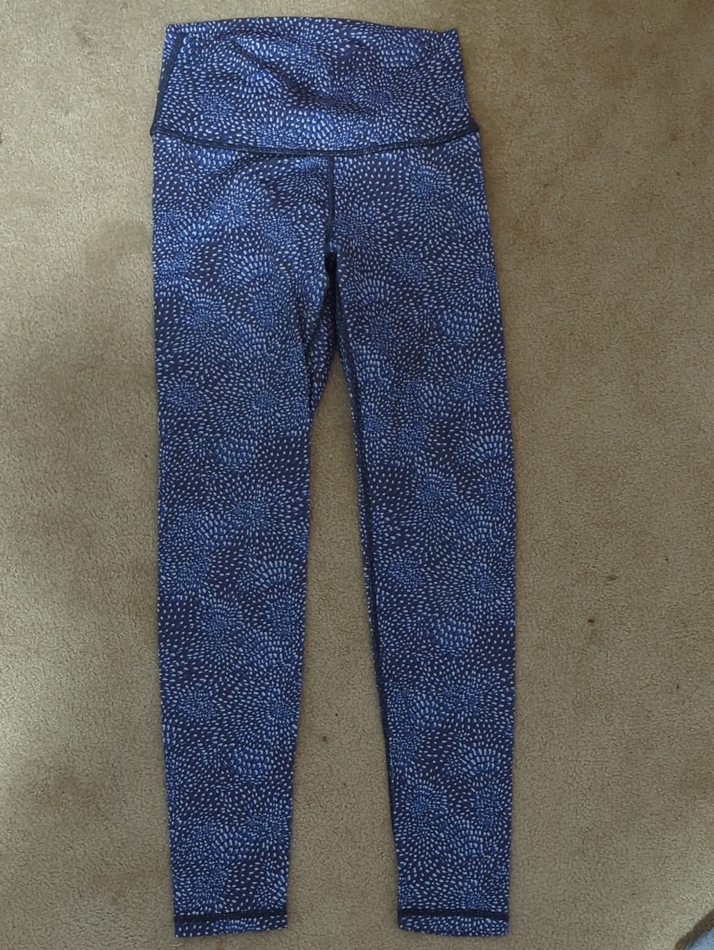 aerie Blue & White Abstract Dot Burst Leggings